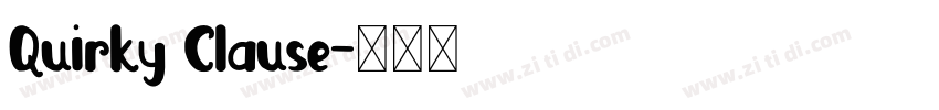 Quirky Clause字体转换